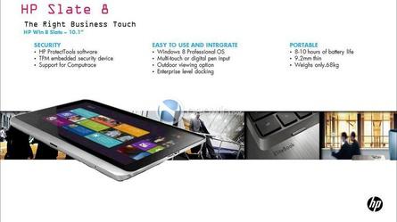 HP Prepare Windows 8 Tablet, x86-based , thinner than iPad