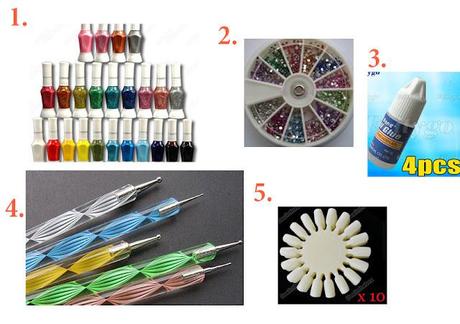Nail Art - eBay Style. 1. Nail Art Pens: 24 colours with pens and brush