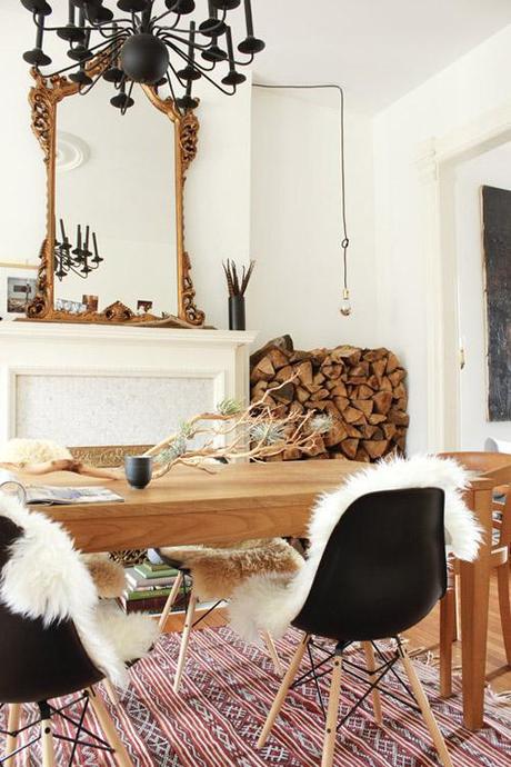 marion-house-book-dining-eames-fireplace-chandelier-rug-fur