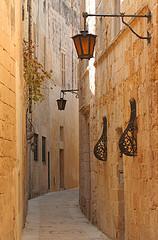 Narrow street; Mdina, Malta