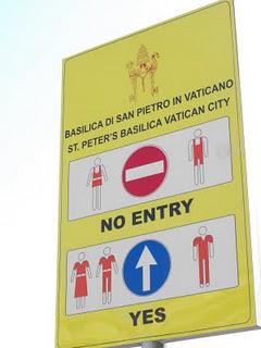 St. Peter's Basilica, Vatican City: Entry Restrictions