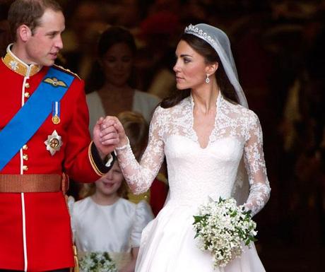 Kate Middleton at her wedding to Prince William