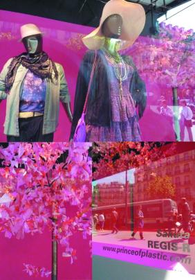 SUMMER AT PRINTEMPS
So now that the summer season is finally... SUMMER AT PRINTEMPS
So now that the summer season is finally here in terms of fashion: Printemps dept store have up dated there window display accordingly. And none other than my friend, talented artist/artists assistant (Ophelie Karmowski) helped create this beautiful display.
Regis R, prince of plastic was commissioned to do this piece, and it so happens that my friend is his assistant. Together, they created this Cherry blossom tree from recycled pipes and plastic bags - can you believe that? Recycling is Regis R’s middle name, and if you have seen my past blogs, you will see how astounding his work can be, but to date this is my favorite, because it is simple and beautiful, in stark contrast to his usual comic, quirky or slightly morbid creations.
xoxo LLM
