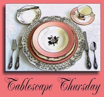 Tablescape with red tulips - 139th tablescape thursday
