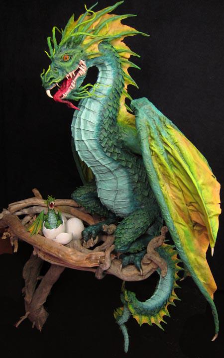 New Paper Mache Dragon- Finished!