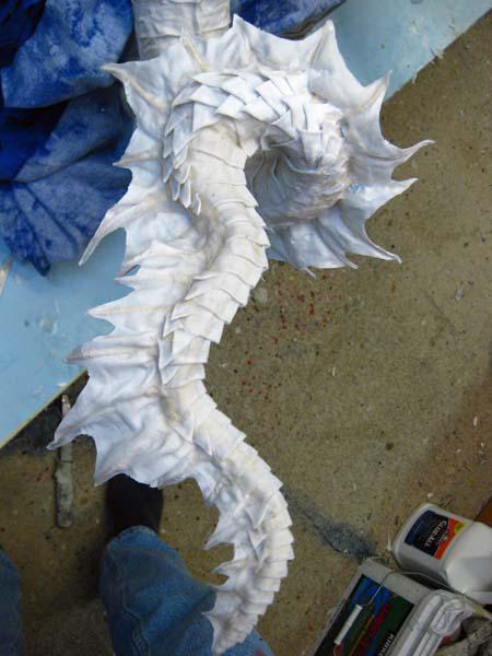 New Paper Mache Dragon- Head and scales