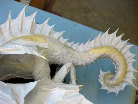 New Paper Mache Dragon- Cool Spine
