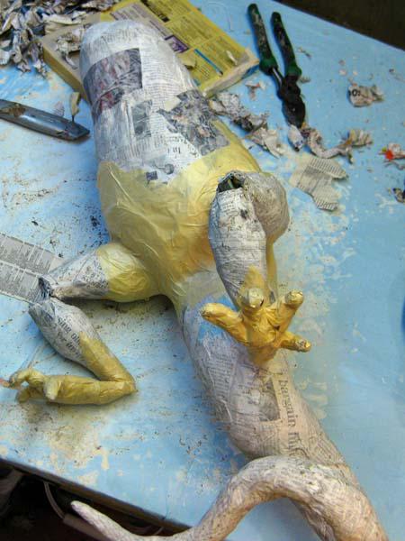 New Paper Mache Dragon-assembly!