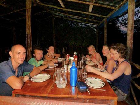 Enjoying dinner with friends Dinner with friends
