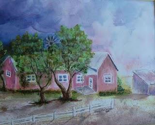 Childhood Home in Watercolor