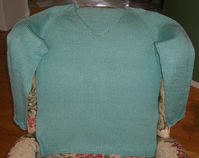 A Knitted Gift: Top Down V-Neck Sweater