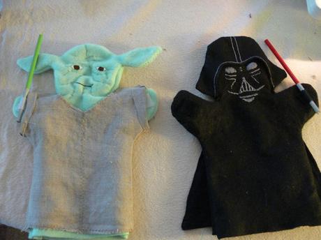 Yoda and Darth Vader puppets