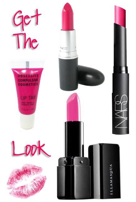 hot pink lipstick Celebrity Makeup Trend SS 2011: Hot Pink Lips