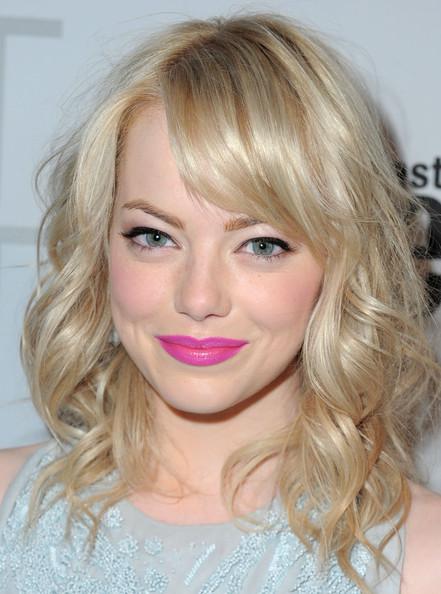 Emma+Stone+Conde+Nast+Traveler+Annual+Hot Party April 11 Celebrity Makeup Trend SS 2011: Hot Pink Lips