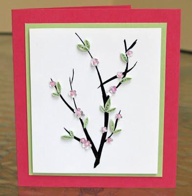 Cherry Blossoms Card Tutorial Cherry Blossoms Card Tutorial