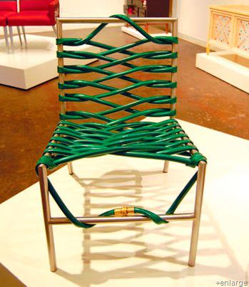 recycled garden hose chair Trash to Treasure: Re-Imagining Your Waste {Garden Hoses}