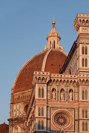 The Duomo in Florence, seen at sunset.