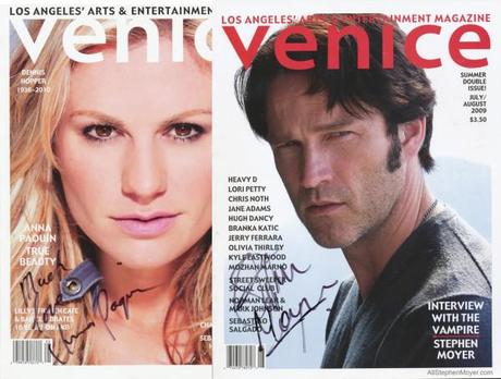 Bill & Sookie auction off Venice Magazines signed by Stephen & Anna