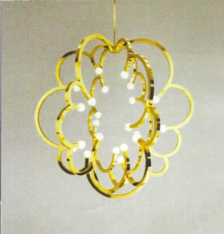 gold bubble inspired chandelier