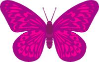 Perfect Parties Theme Seven: The Butterfly Party pink butterfly clip art