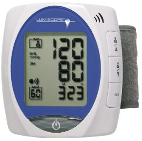 A sample of a wrist style blood pressure monitor