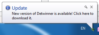 Detwinner update notifier