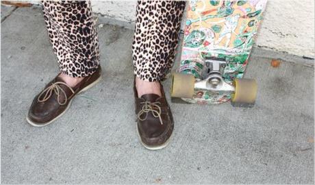 Leopard, Sperrys, Shades + a Skateboard