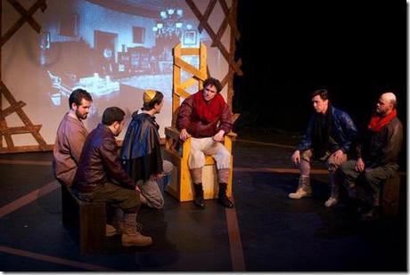David Fink, Adam Habben, Drew Johnson, Nick Lake, Jared Dennis and Zach Bloomfield, in a scene from Promethean Theatre's Review: Henry V (Promethean Theatre)