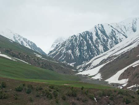 Green turning into white in Kyrgyzstan