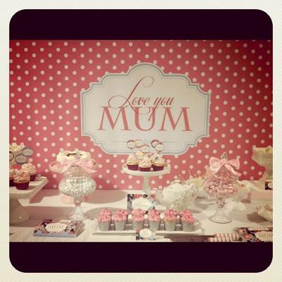 Mother's day Cake by Sugary Goodness and our Sweet Mother's day table!