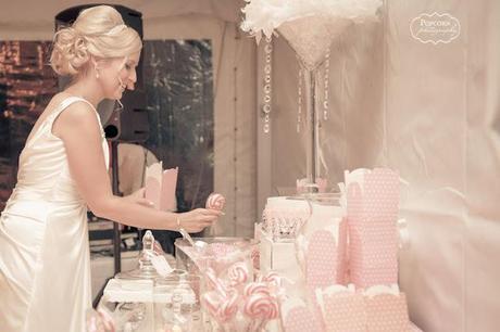 A Vintage Pink Wedding Candy Buffet by Any Occasion Events