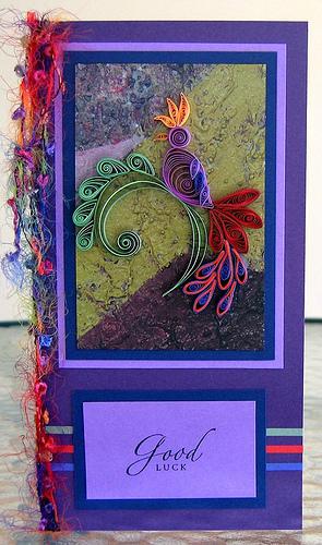 Quilled Bird Designs Quilled Jacobean Bird Card