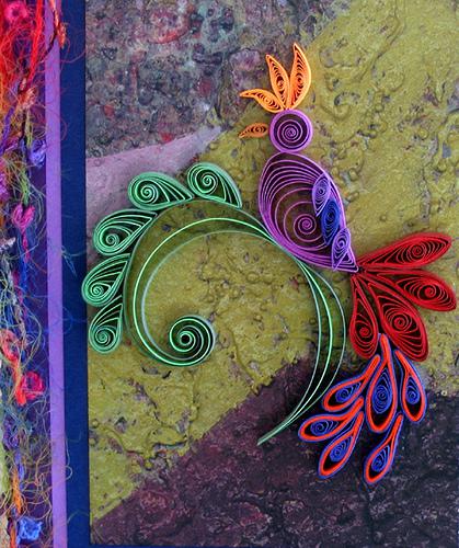 Quilled Bird Designs quilled-jacobean-bird