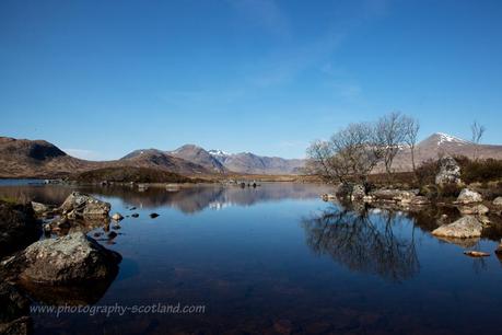 Landscape photo - Loch na h-Achlaise on Rannoch Moor in the Highlands of Scotland