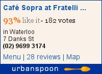 Café Sopra at Fratelli Fresh on Urbanspoon
