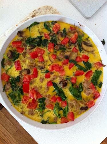 Frittata- Everything but the kitchen sink! (pre-baked)