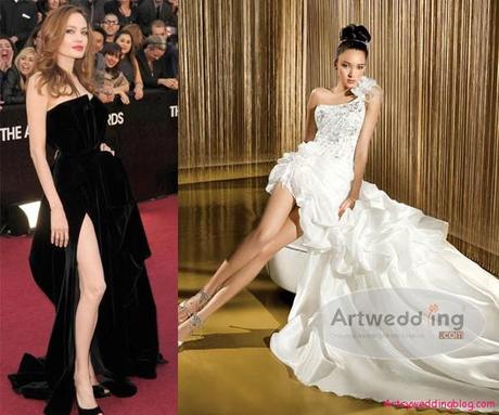 Angelina Jolie Wedding Gown 