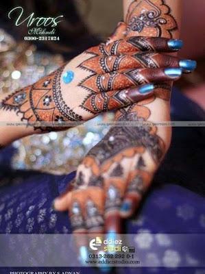 Latest Bridal Mehndi Designs By Uroos Mehndi