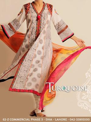 Turquoise Summer Lawn Collection 2012