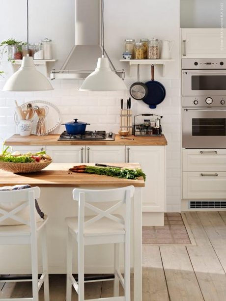 Elegant-kitchen-wood-white-ikea Interview with One Sugar Please