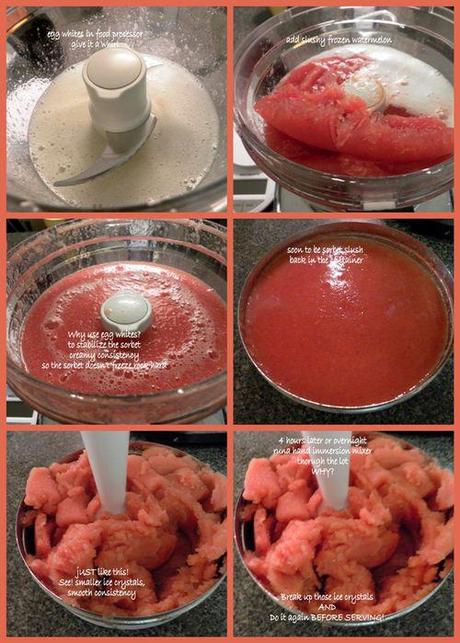 Watermelon & Basil sorbet-final steps