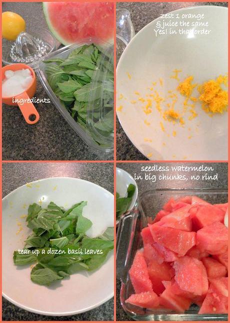 Watermelon & Basil sorbet-ingredients