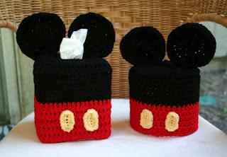 Disney Inspired Mickey Mouse Toilet Paper Roll & Tissue Box Cover