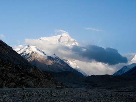 Mount Everest viewed from Everest Base Camp Tibet side