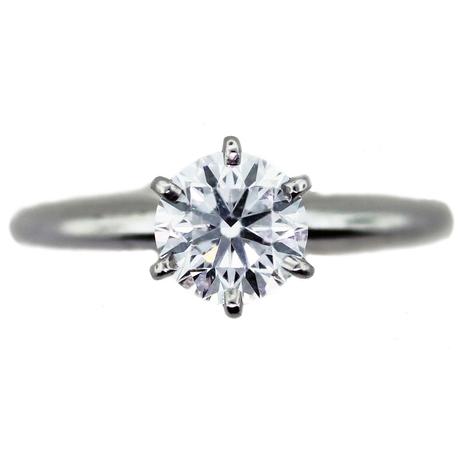 solitaire engagement ring, round brilliant engagement ring, solitaire ...