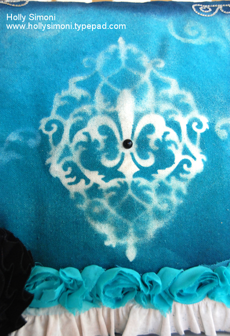 HS Canvas Pillow stencil close up