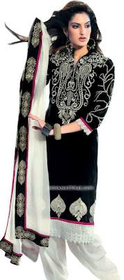 Eid Summer Cotton Suits Collection 2012 With Chiffon Dupatta