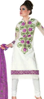 Eid Summer Cotton Suits Collection 2012 With Chiffon Dupatta