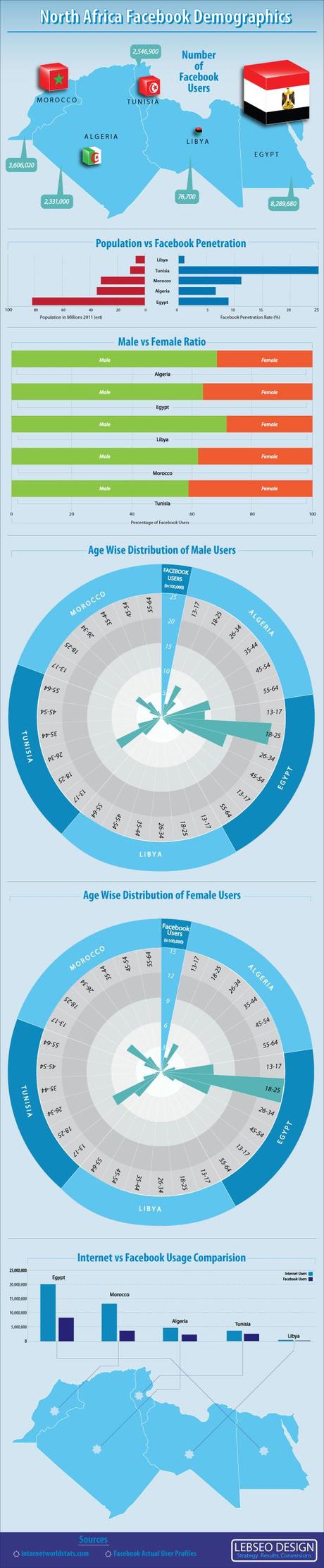 North Africa Facebook Demographics