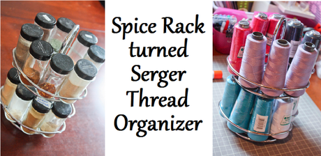 Spice Rack Turned Serger Thread Organizer